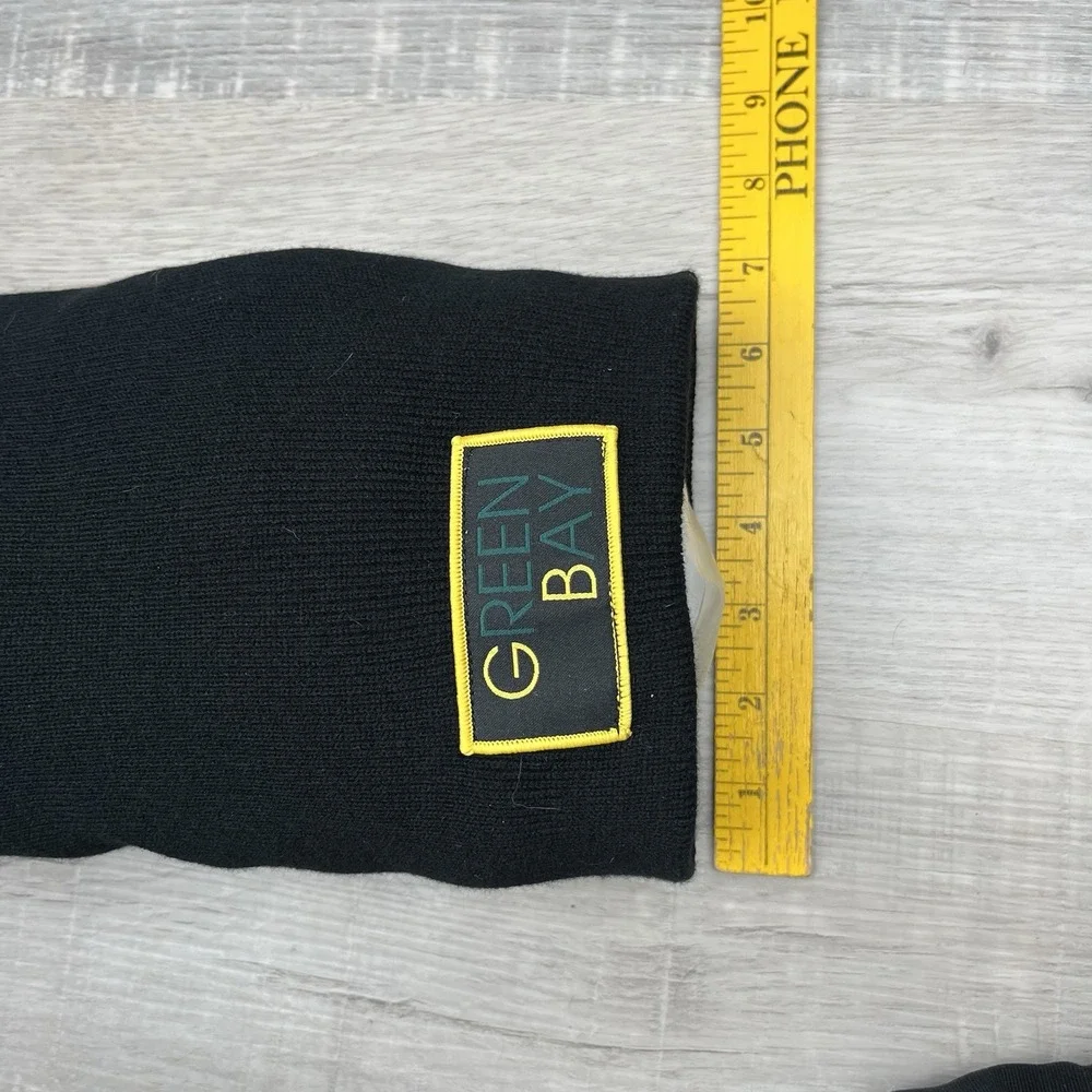 Jovan Jane Green Bay Packers Hat Beanie Adult Black Green Gold‎ Pom New Tags $44